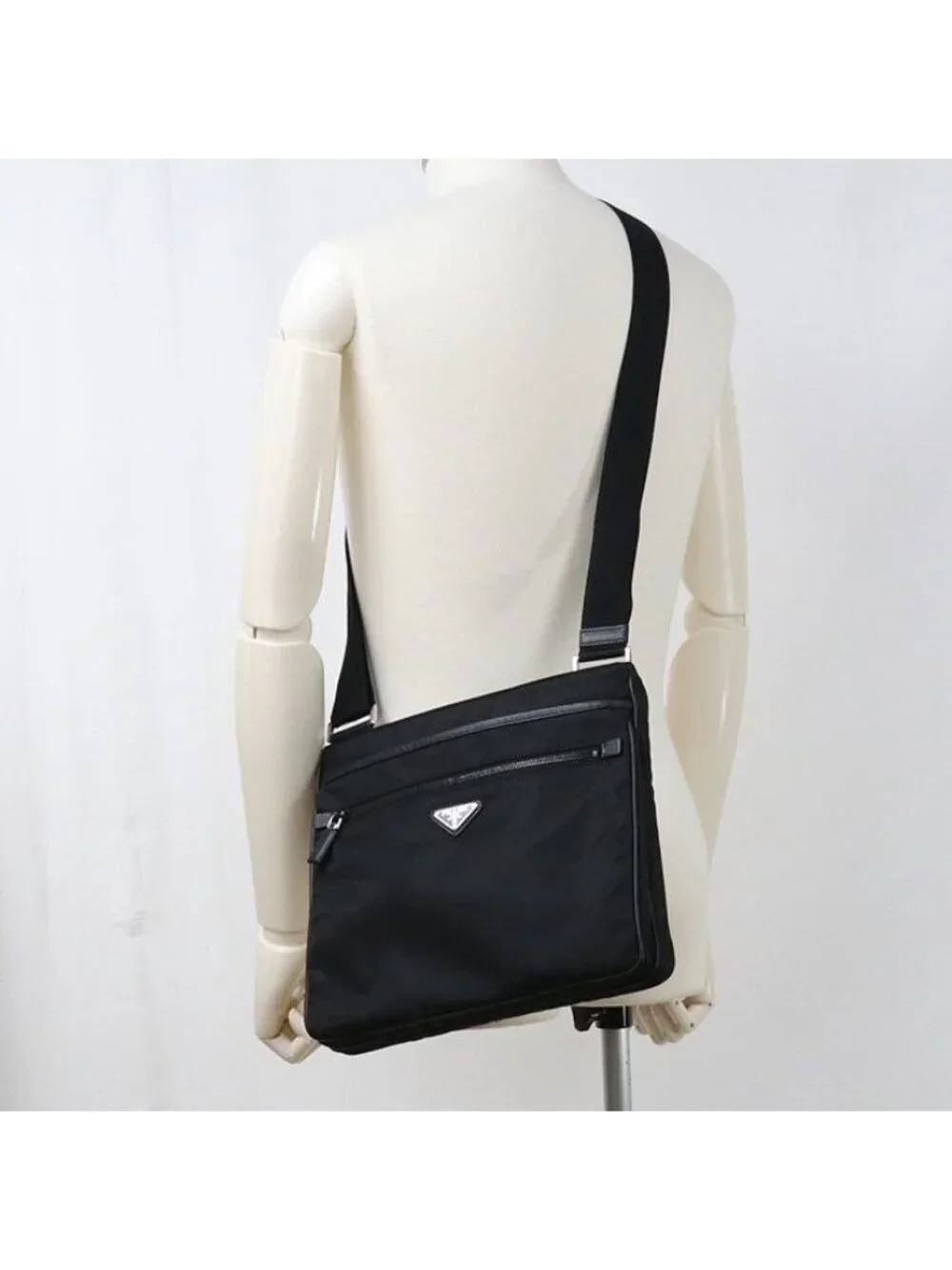 Prada Triangle Logo Shoulder Bag Nylon